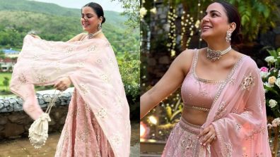 Shraddha Arya Wows In Soft Pink Lehenga; See Her Ethnic Glam