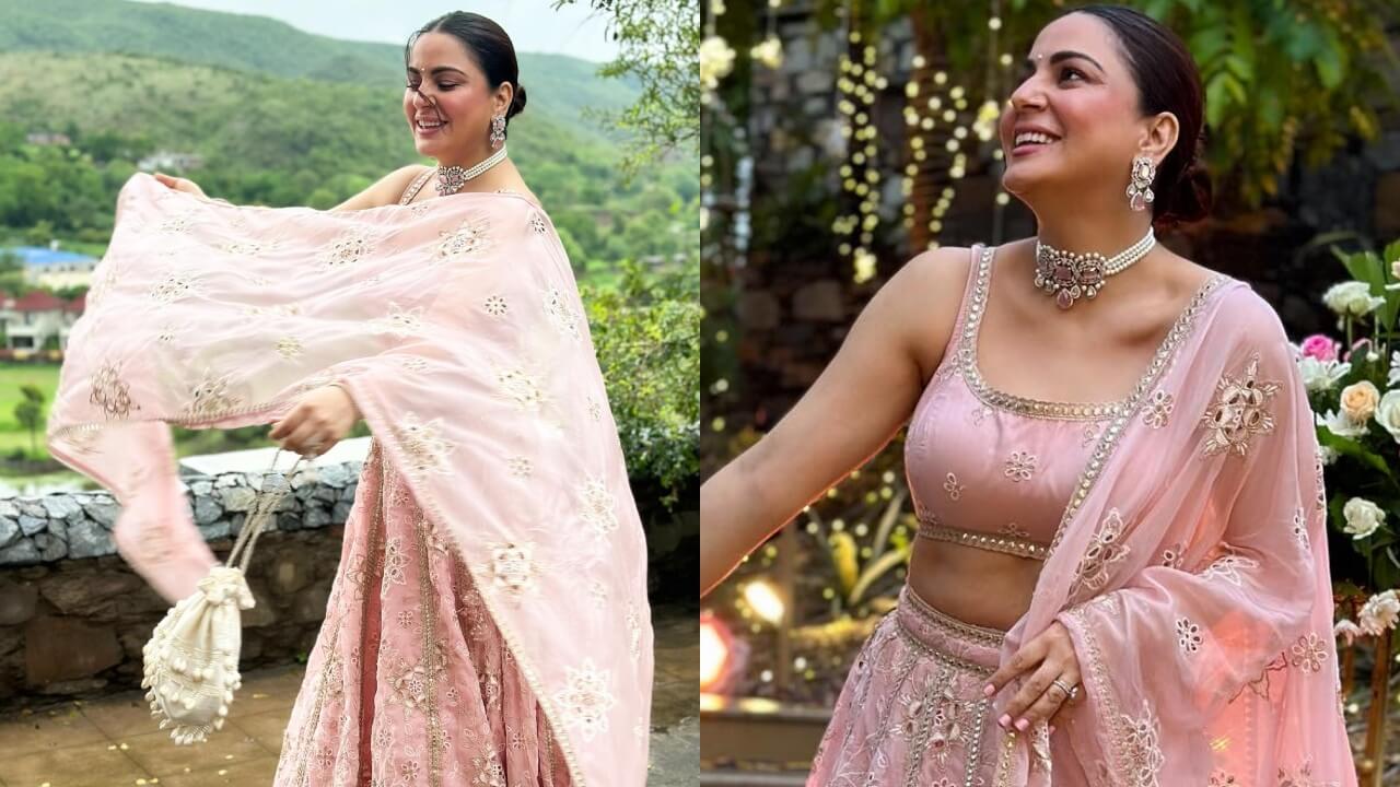 Shraddha Arya Wows In Soft Pink Lehenga; See Her Ethnic Glam 832841