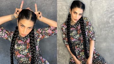 Shruti Haasan Exudes Chic Glam In Bohemian Multicolour Mini Dress