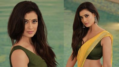 Shweta Tiwari raises sensuality bar in yellow saree, see pics