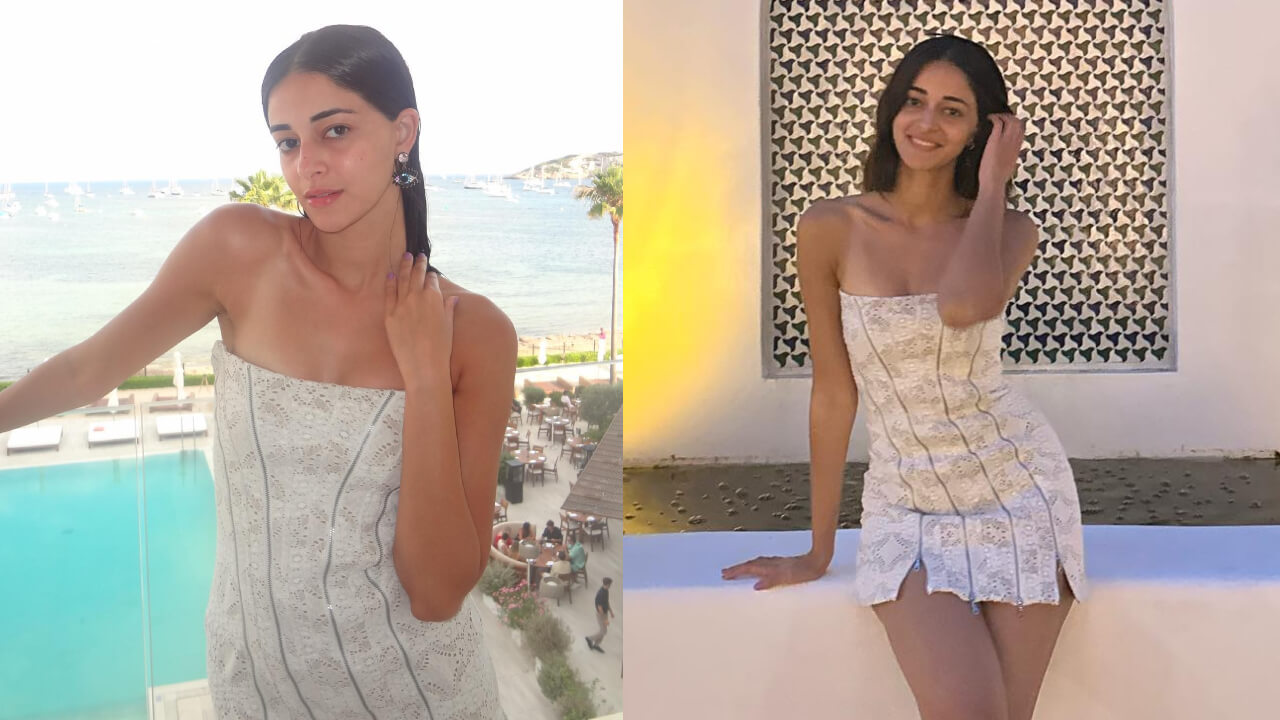 Sneak Peek Into Ananya Panday's Uber Cool Vibes In White Mini Dress In Vacation Pictures 838843