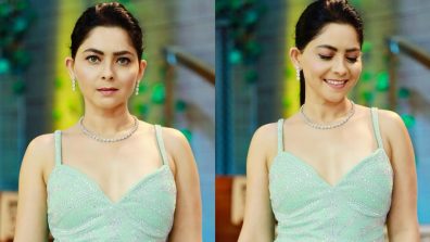 Sonalee Kulkarni Sparkles In Green Thigh High Slit Gown(New Pics)