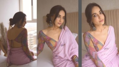 Surbhi Jyoti Goes Regal In Lavender Saree, Ethnic Look Wins Hearts