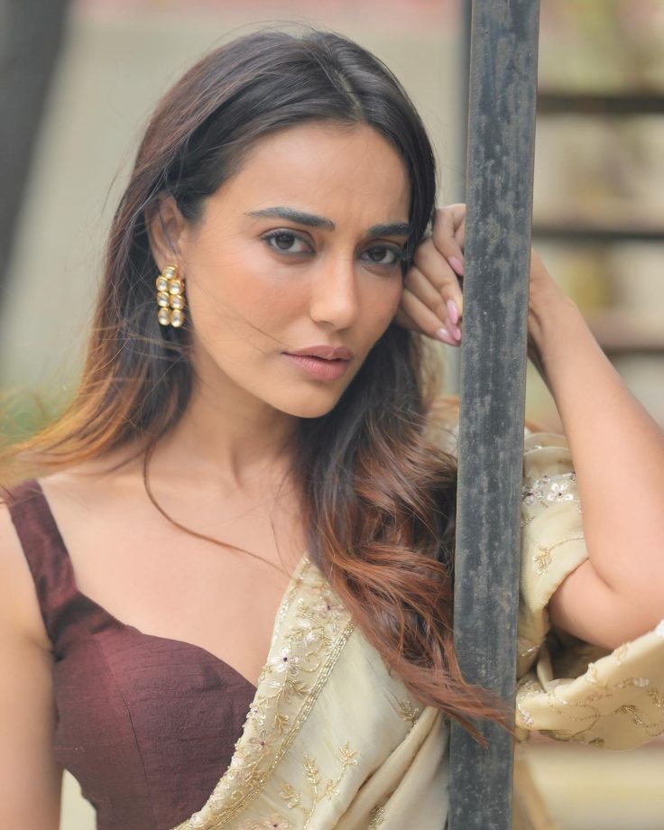 Surbhi Jyoti Stuns in Sand Beige Sequin Saree; Serves Major Fashion Goals 838639