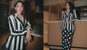 Tamannaah Bhatia channels vintage glam in striped blazer and polka dot pants