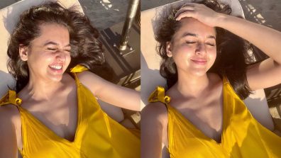 Tejasswi Prakash is owning the beach glow in ochre jumpsuit, watch