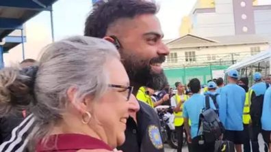 Virat Kohli Shares A Fan Moment With West Indies Player Joshua Da Silva’s Mother