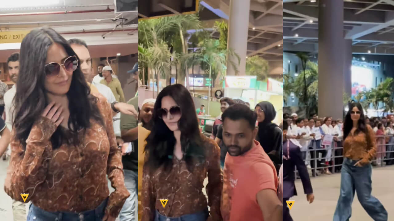 Watch: Katrina Kaif gets mobbed at the airport, netizens react 831437
