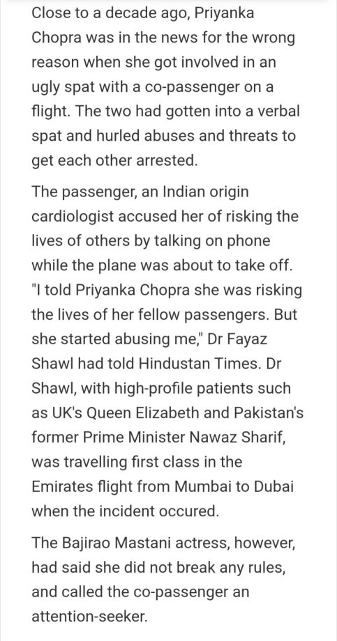 When Priyanka Chopra got into an ugly fight in flight with fellow passenger for using ‘mobile phone’ while taking off 838258