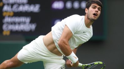 Wimbledon 2023 Men’s Final: Carlos Alcaraz triumphs over Novak Djokovic with a scoreline of 1-6, 7-6(6), 6-1, 3-6, 6-4