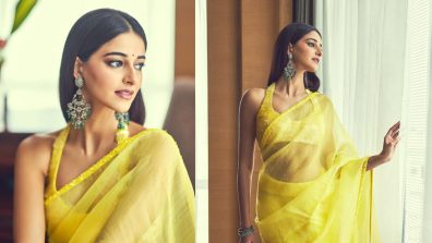 Ananya Panday Turns Gorgeous Sunshine In Yellow Saree; See Pics