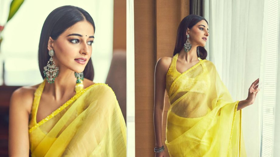 Ananya Panday Turns Gorgeous Sunshine In Yellow Saree; See Pics 842469