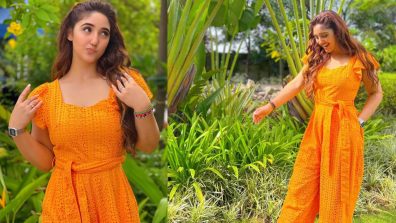 Ashnoor Kaur Exudes Sunshine Glow In Tangerine Jumpsuit In Sunkissed Picture