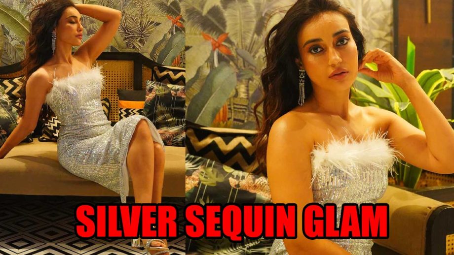 Fashion Icon Alert: Surbhi Jyoti Stuns in Off-Shoulder Silver Sequin Dress 843265