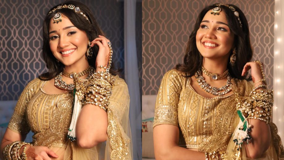 In Pics: Ashi Singh blooms in intricate golden lehenga choli 839469