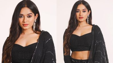 Jannat Zubair High On ‘What Jhumka?’ Trend In Black Lehenga Choli