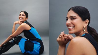 Malavika Mohanan Goes Edgy In This Cheeky Blue-black Co-ords