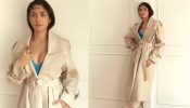 Mrunal Thakur is redefining elegance in beige blazer and blue bralette, see pics