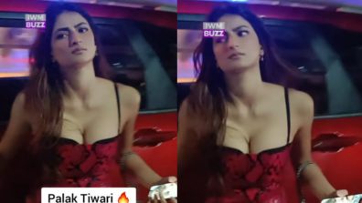 Palak Tiwari Looks Piping Hot In Red Latex Mini Dress, See Here