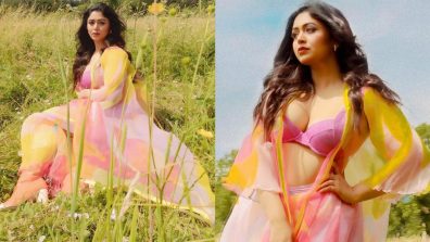 Ritabhari Chakraborty pens fashion fairytale in rainbow hued co-ords and pink bralette, see pics