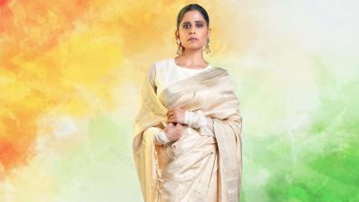 Saie Tamhankar Epitomises ‘Indian Nari’ In Beige Silk Saree; See Pics