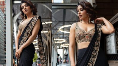 Samantha Ruth Prabhu Looks Galactic In Black Saree And Handcrafted Blouse