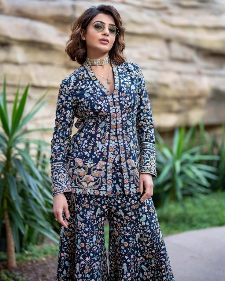 Samantha Ruth Prabhu shines in blue Anupa jacket set by Anita Dongre, see pics 846256