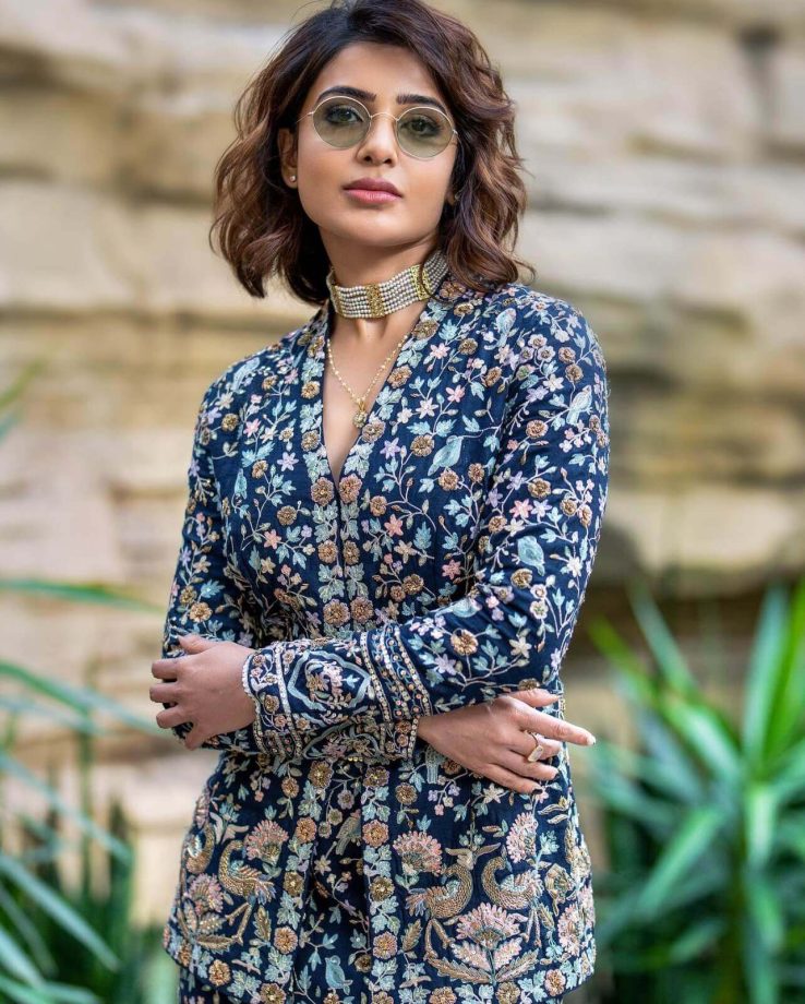 Samantha Ruth Prabhu shines in blue Anupa jacket set by Anita Dongre, see pics 846257