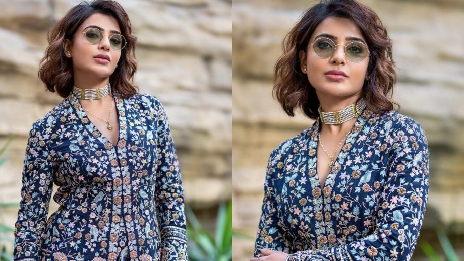 Samantha Ruth Prabhu shines in blue Anupa jacket set by Anita Dongre, see pics 846258