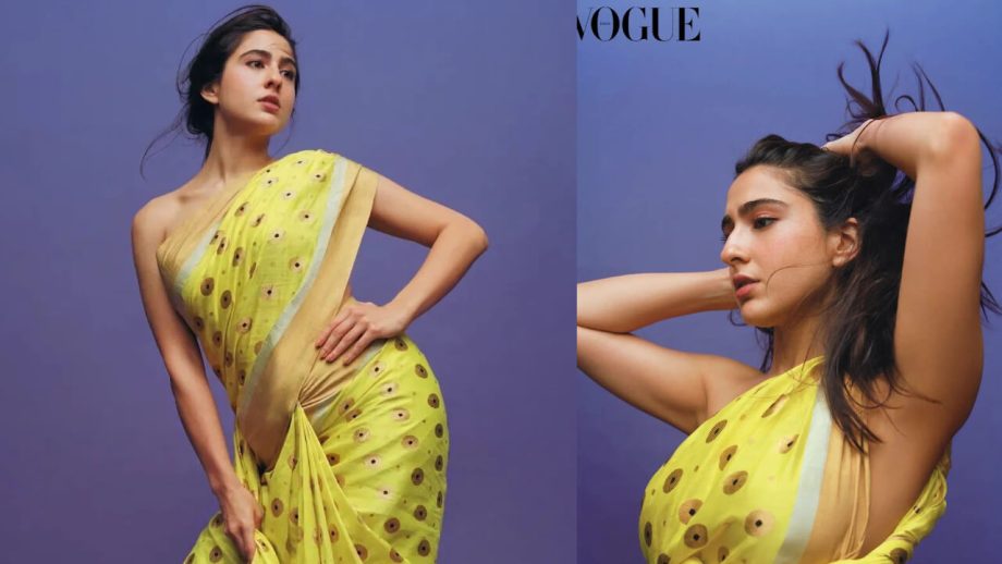 Sara Ali Khan Ditches Blouse To Embrace Bold Saree Avatar; See Pics 840358