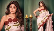Shilpa Shetty sways in floral Chanderi silk saree, see pics