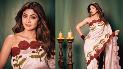 Shilpa Shetty sways in floral Chanderi silk saree, see pics