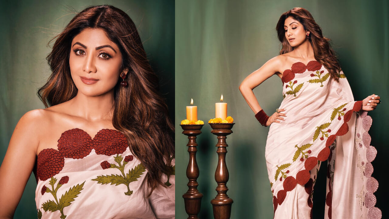 Shilpa Shetty sways in floral Chanderi silk saree, see pics 847641