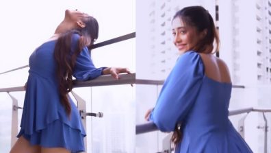 Shivangi Joshi looks adorable in blue flared mini dress, watch