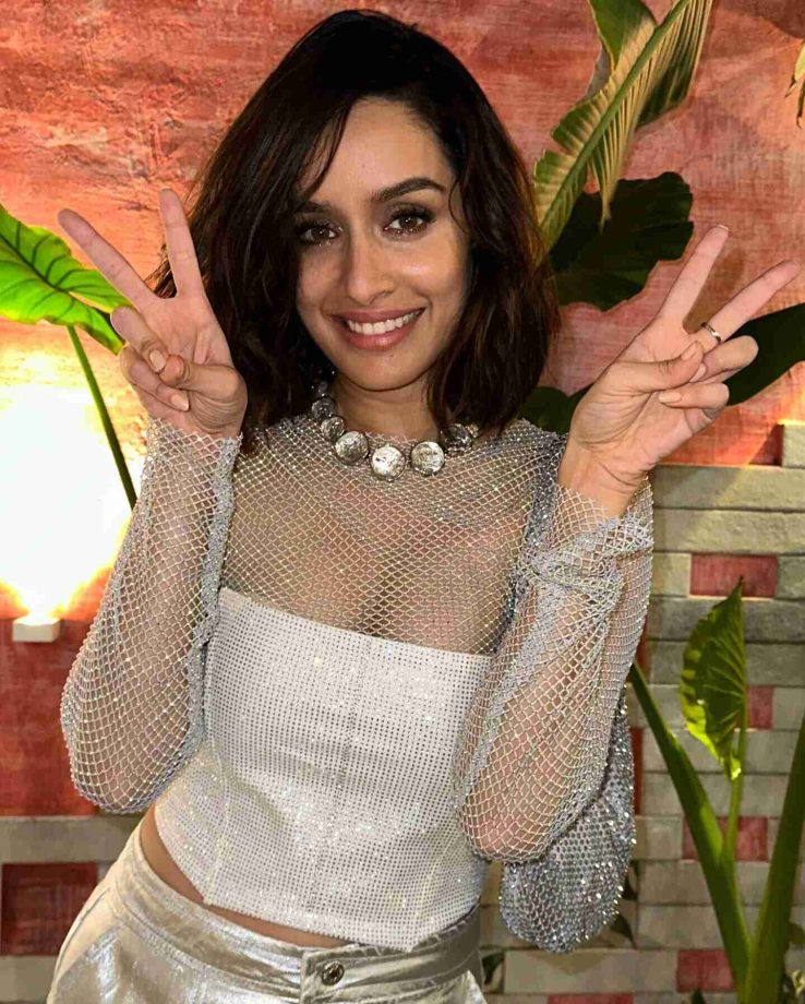 Shraddha Kapoor's Metallic Glam In Silver Pants And Netted Mesh Top Is Wreaking Havoc On Internet 844977