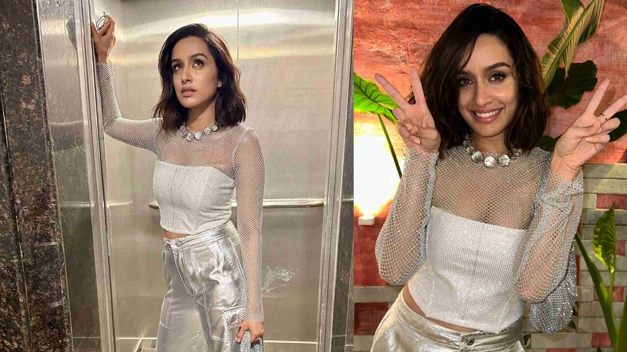 Shraddha Kapoor's Metallic Glam In Silver Pants And Netted Mesh Top Is Wreaking Havoc On Internet 844979