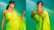 Shriya Pilgaonkar cultivates neon glam in classic six yard, see pics