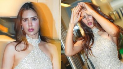 Sonam Bajwa ups glam in silver shimmery mini dress, see pics