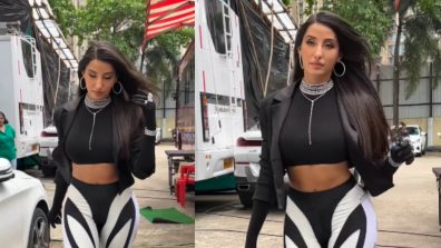 Stunner! Nora Fatehi adds superwoman zeal to her cheeky attire, watch