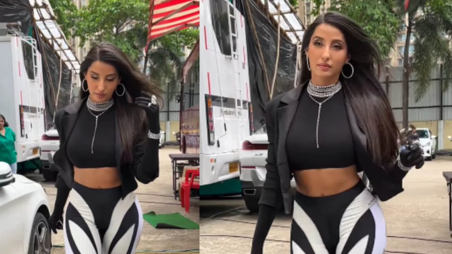 Stunner! Nora Fatehi adds superwoman zeal to her cheeky attire, watch 840067