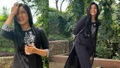 Sumbul Touqeer Is All Hearts In Black Chikankari Kurta Set, Take A Look