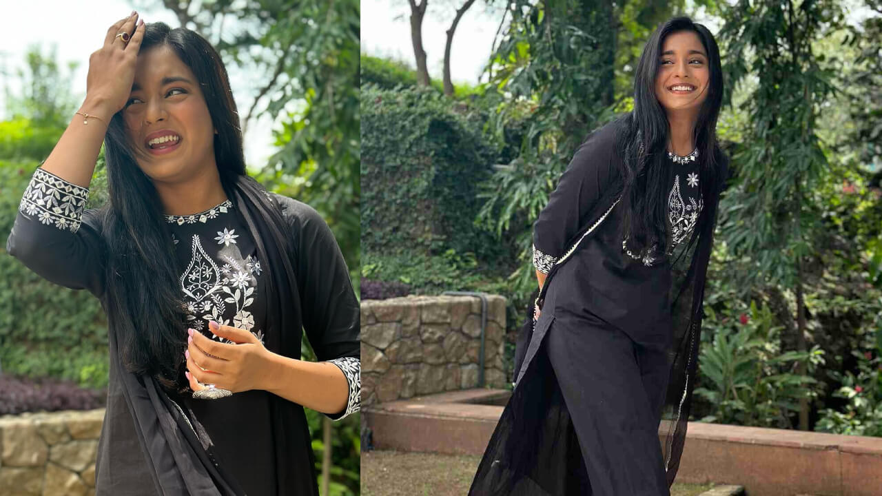 Sumbul Touqeer Is All Hearts In Black Chikankari Kurta Set, Take A Look 846841