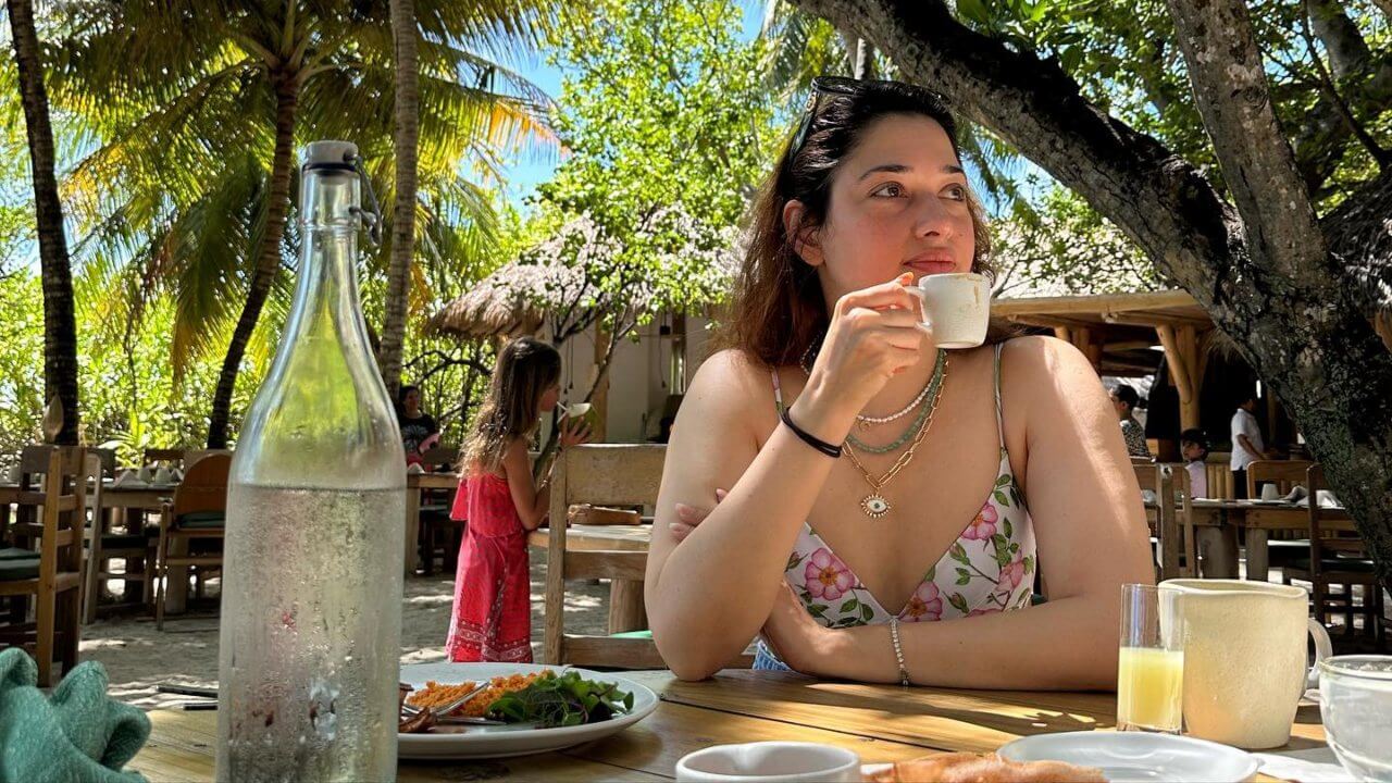 Tamannaah Bhatia goes on a coastal escapade in pink swimsuit, see pics 847531