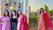TMKOC’S Sunayana Fozdar Looks Pretty In Pink Ethnicity, Poses With Her Squad