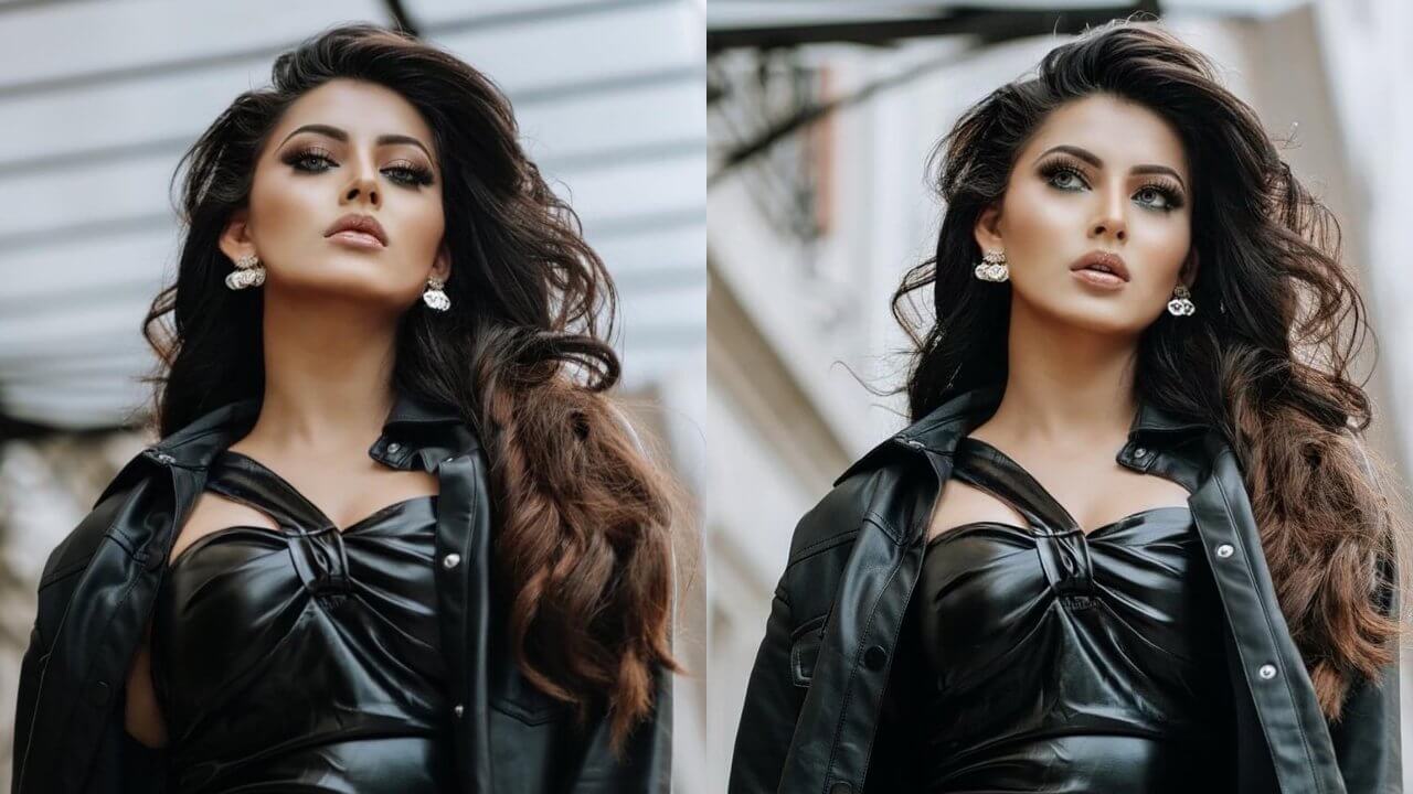 Urvashi Rautela is ‘world cup ready’ in bold black latex mini dress, see pics 845463