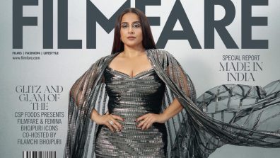 Vidya Balan’s glam high-thigh slit bodycon gets a metallic smear, see pics