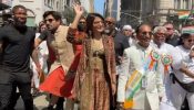 Viral Photos: Samantha Ruth Prabhu joins spiritual guru Sri Sri Ravi Shankar at 41st India Day Parade