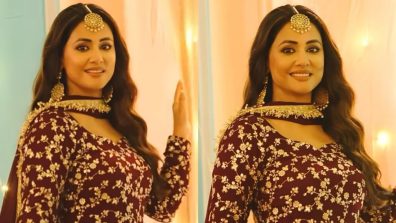 Watch: Hina Khan Glows In Maroon Embellished Sharara