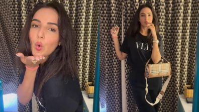 Watch: Jasmin Bhasin looks preppy in all black co-ords