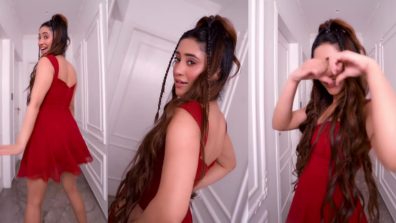 Watch: Shivangi Joshi goes preppy in red mini dress, grooves to Disha Patani’s song ‘Kyun Karu Fikar’